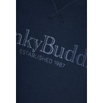 Funky Buddha Ανδρικό Φούτερ με Λαιμόκοψη Μπλε Σκούρο