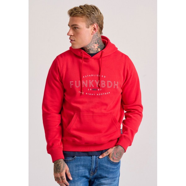 Funky Buddha Hoodie Ανδρικό (FBM010-009-06-CRIMSON-RED)