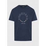 Funky Buddha Ανδρικό T-Shirt Μπλε Σκούρο