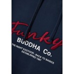 Funky Buddha Ανδρικό Φούτερ με Κουκούλα Μπλε Σκούρο