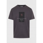 Funky Buddha Ανδρικό T-Shirt Κοντομάνικο Ανθρακί