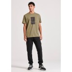 Funky Buddha Ανδρικό T-Shirt Κοντομάνικο Χακί