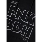 Funky Buddha Ανδρικό Φούτερ με Κουκούλα Μαύρο