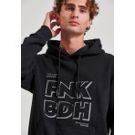 Funky Buddha Ανδρικό Φούτερ με Κουκούλα Μαύρο