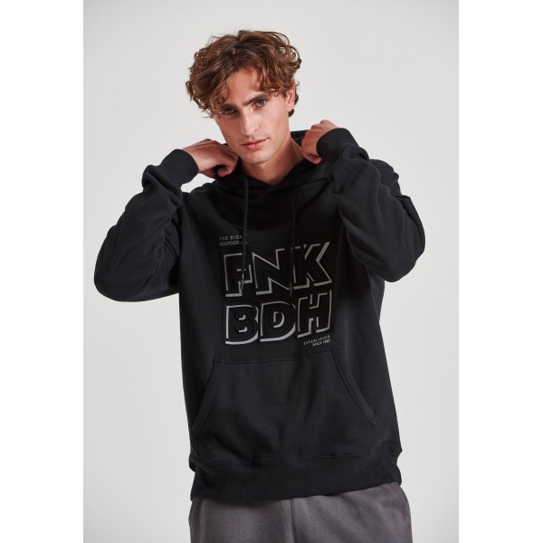 Funky Buddha Ανδρικό Φούτερ Με Κουκούλα (FBM010-018-06-BLACK)