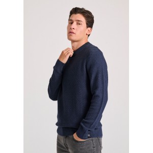 Funky Buddha Ανδρικό Πλεκτό Με Λαιμόκοψη (FBM010-020-09-NAVY-MEL)