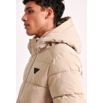 Funky Buddha Ανδρικό Puffer Μπουφάν Μπεζ