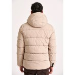 Funky Buddha Ανδρικό Puffer Μπουφάν Μπεζ