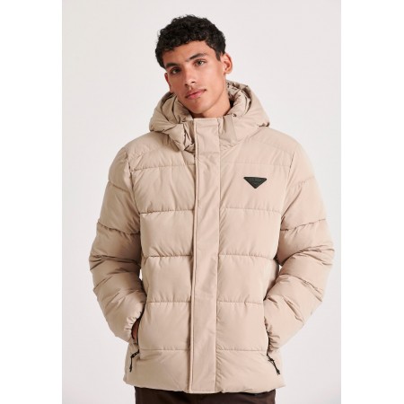 Funky Buddha Ανδρικό Puffer Μπουφάν Μπεζ