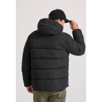 Funky Buddha Ανδρικό Puffer Μπουφάν Μαύρο