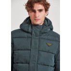 Funky Buddha Ανδρικό Puffer Μπουφάν Κυπαρισσί