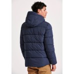 Funky Buddha Ανδρικό Puffer Μπουφάν Μπλε Σκούρο