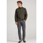 Funky Buddha Ανδρικό Πλεκτό Με Φερμουάρ (FBM010-055-09-KHAKI-MEL)