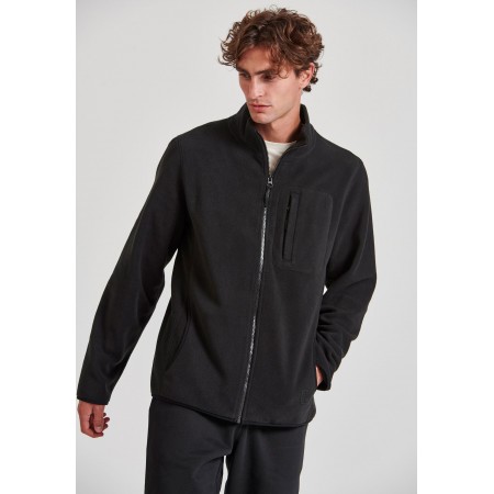 Funky Buddha Ανδρική Fleece Ζακέτα Φούτερ Μαύρη