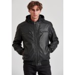 Funky Buddha Ανδρικό Bomber Τζάκετ (FBM010-061-01-BLACK)