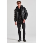 Funky Buddha Ανδρικό Bomber Τζάκετ (FBM010-061-01-BLACK)