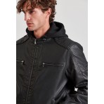 Funky Buddha Ανδρικό Bomber Τζάκετ (FBM010-061-01-BLACK)