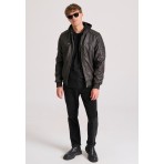 Funky Buddha Ανδρικό Bomber Τζάκετ (FBM010-061-01-BROWN)