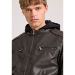 Funky Buddha Ανδρικό Bomber Τζάκετ (FBM010-061-01-BROWN)