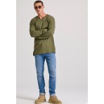 Funky Buddha Ανδρικό Slim Tapered Τζιν Παντελόνι Μπλε