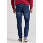 Funky Buddha Ανδρικό Τζιν Παντελόνι Slim Fit με Washed & Whisker Εφέ