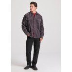 Funky Buddha Ανδρικό Κοτλέ Overshirt Πουκάμισο Ανθρακί