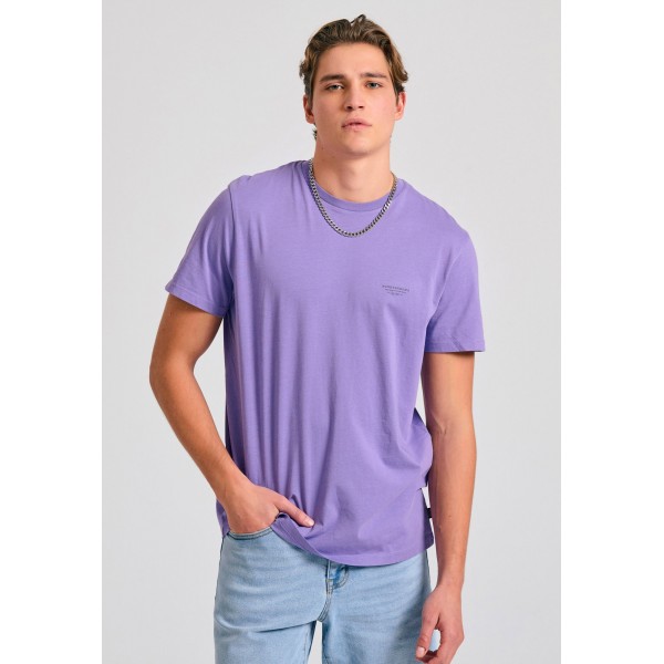 Funky Buddha Ανδρική Μπλούζα Κοντό Μανίκι Basic (FBM011-001-04-DAHLIA-PURPLE)