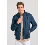 Funky Buddha Ανδρικό Bomber Jacket Μπλε Σκούρο