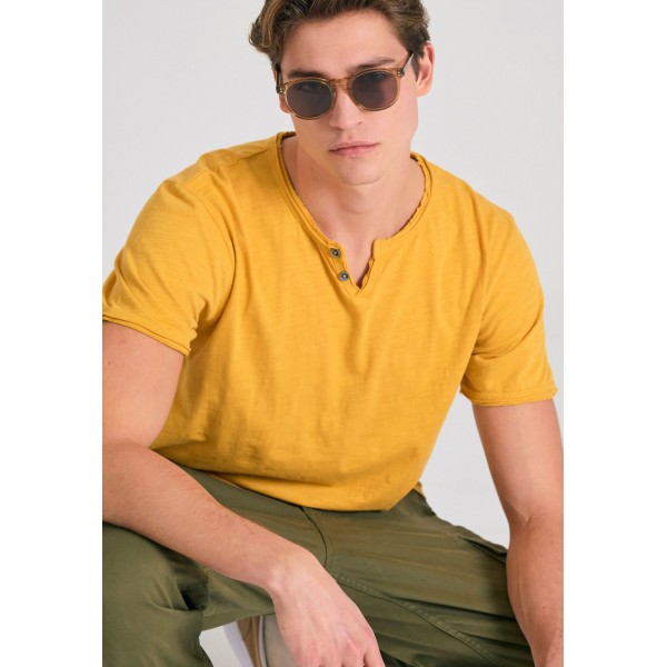 Funky Buddha T-Shirt Ανδρικό (FBM011-004-04-MUSTARD)