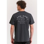 Funky Buddha Ανδρικό Κοντομάνικο T-Shirt Ανθρακί