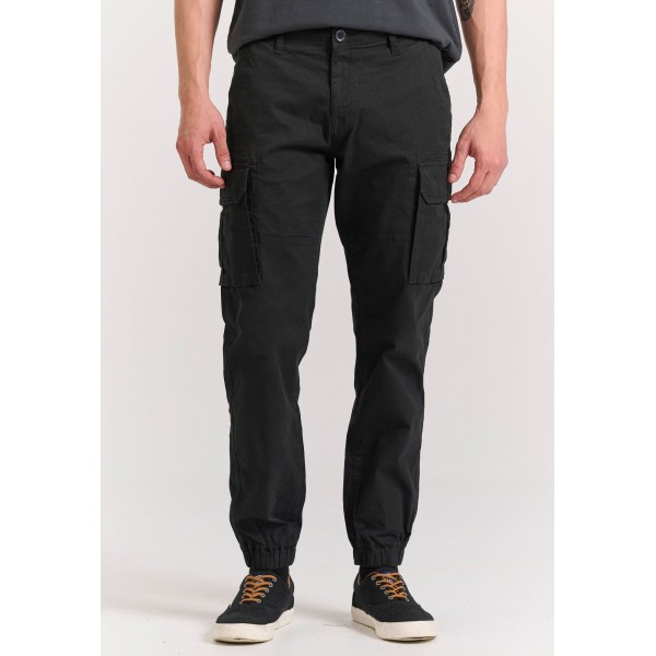 Funky Buddha Παντελόνι Cargo Ανδρικό (FBM011-030-02-BLACK)