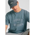 Funky Buddha Ανδρικό Κοντομάνικο T-Shirt Γκρι