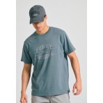 Funky Buddha Ανδρικό Κοντομάνικο T-Shirt Γκρι