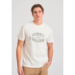 Funky Buddha Ανδρικό Κοντομάνικο T-Shirt Λευκό