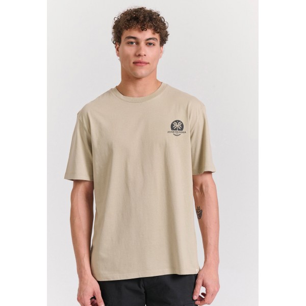 Funky Buddha Relaxed T-Shirt Ανδρικό (FBM011-091-04-STONE)