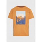 Funky Buddha Ανδρικό Κοντομάνικο T-Shirt Καφέ