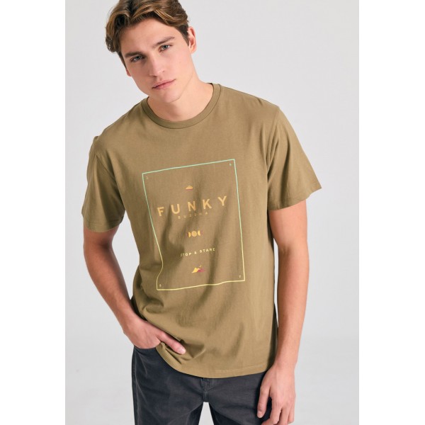 Funky Buddha T-Shirt Ανδρικό (FBM011-097-04-OREGANO)