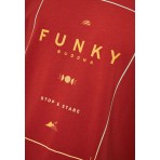 Funky Buddha Ανδρικό Κοντομάνικο T-Shirt Κεραμιδί