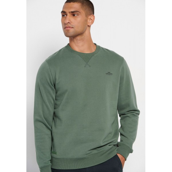 Funky Buddha Ανδρικό Φούτερ Με Λαιμόκοψη (FBMS008-003-06-OLIVE-GREEN)