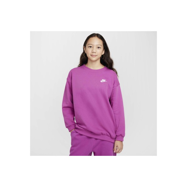 Nike Sportswear Club Fleece Μπλούζα Με Λαιμόκοψη (FD2923 518)