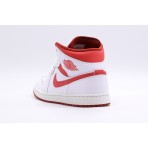 Jordan Air 1 Dune Red Mid Παπούτσια Λευκά, Κόκκινα