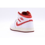 Jordan Air 1 Dune Red Mid Παπούτσια Λευκά, Κόκκινα