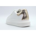 Guess Vibo Γυναικεία Sneakers Λευκά, Χρυσά