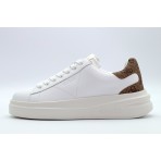 Guess Elbina Γυναικεία Sneakers Λευκά, Καφέ