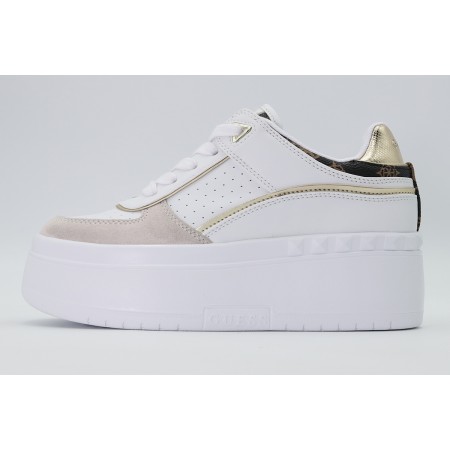 Guess Ridge Γυναικεία Sneakers Λευκά, Χρυσά, Γκρι, Μαύρα