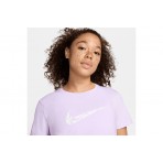 Nike One Swoosh Dri-FIT Γυναικείο Κοντομάνικο T-Shirt Λιλά