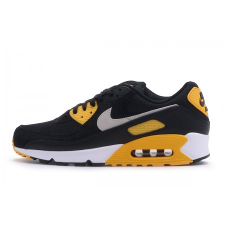 Nike Air Max 90 Ανδρικά Sneakers Μαύρα, Κίτρινα, Γκρι, Λευκά