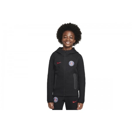 Nike Paris Saint-Germain Tech Fleece Παιδική Ζακέτα Μαύρη