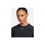 Nike Dri-FIT Pro Γυναικεία Μακρυμάνικη Crop Top Μπλούζα Μαύρη