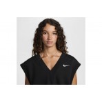 Nike Phoenix Fleece V-Neck Cropped Γυναικεία Αμάνικη Μπλούζα